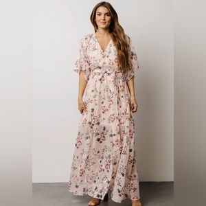 Baltic born Luca jacquard kimono dress - cherry blossom size M